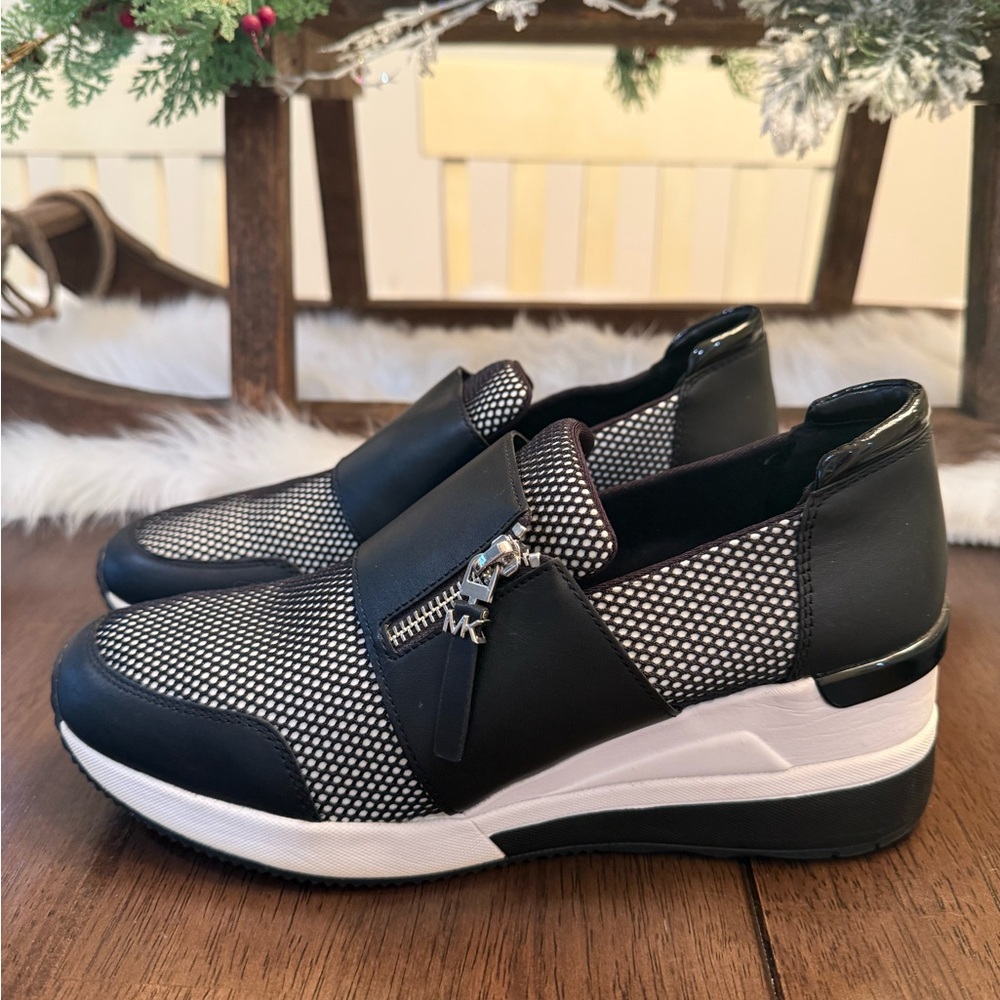 MICHAEL Michael Kors Black and White Women's Sneakers